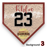 Softball Custom Name & Logo Printed Home Plate