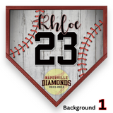 Softball Custom Name & Logo Printed Home Plate