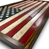 Handmade Rustic Wooden American Flag