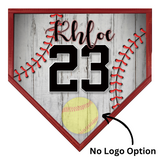 Softball Custom Name & Logo Printed Home Plate