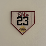 Softball Custom Name & Logo Printed Home Plate