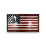 Handmade Rustic Wooden American Flag