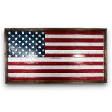 Handmade Rustic Wooden American Flag