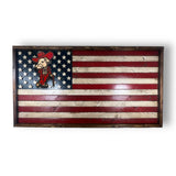 Handmade Rustic Wooden American Flag