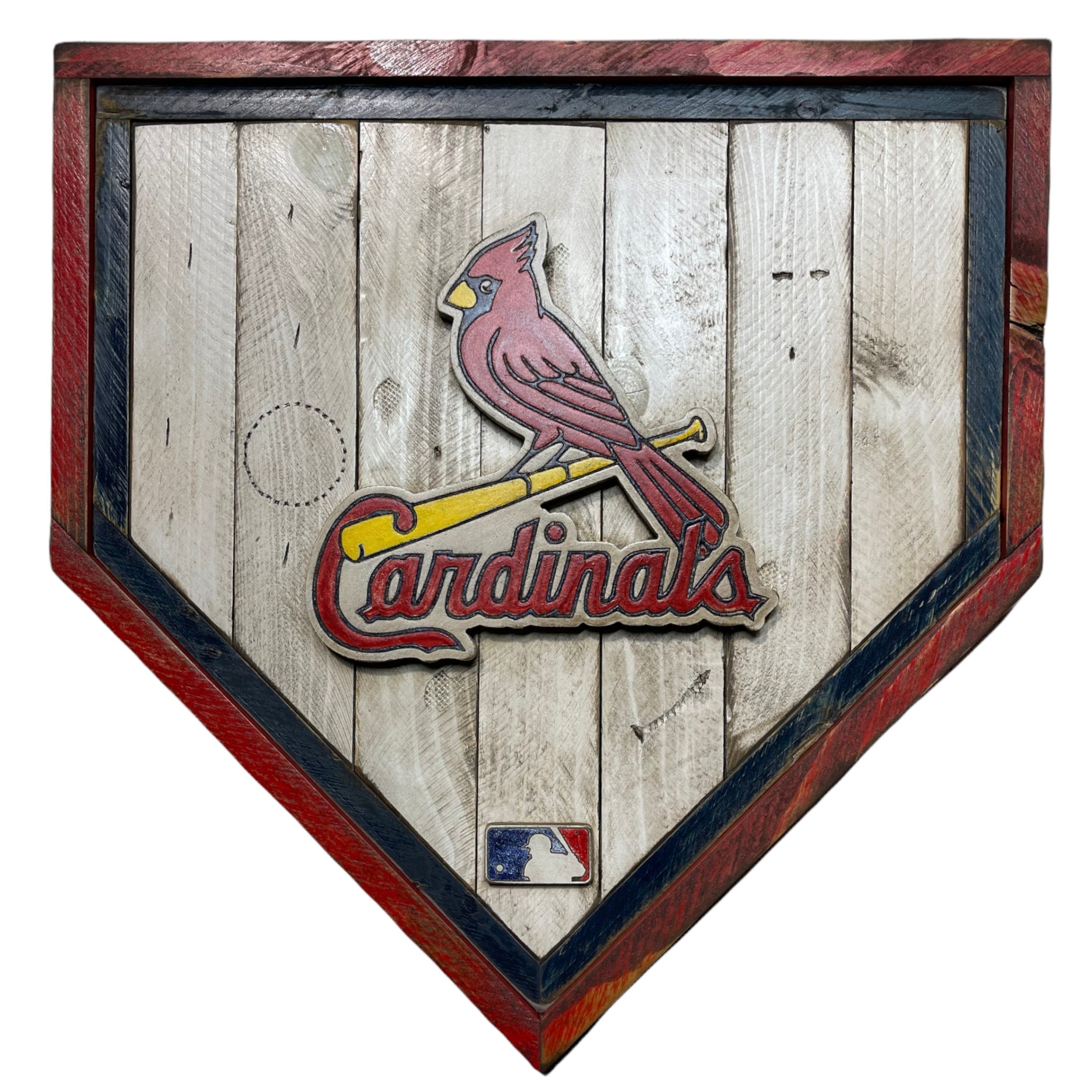 St. Louis Cardinals Baseball Sign Wooden Original Hand 