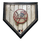 MLB Licensed Handmade Distressed Wood Heritage Home Plate