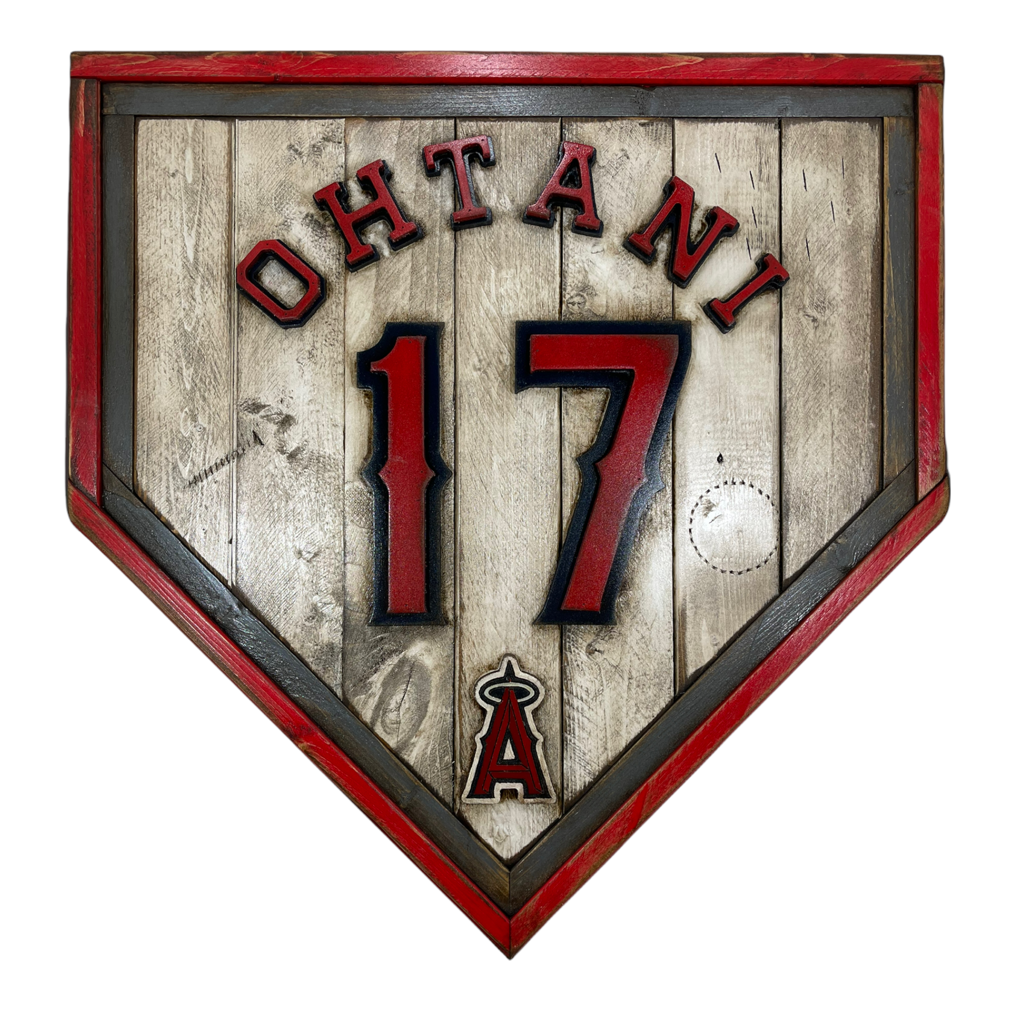 MLB Licensed Handmade Distressed Wood Heritage Home Plate